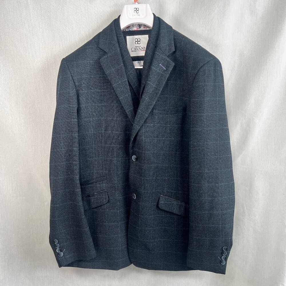 House of Cavani 3 Piece Suit Men's Size 44R